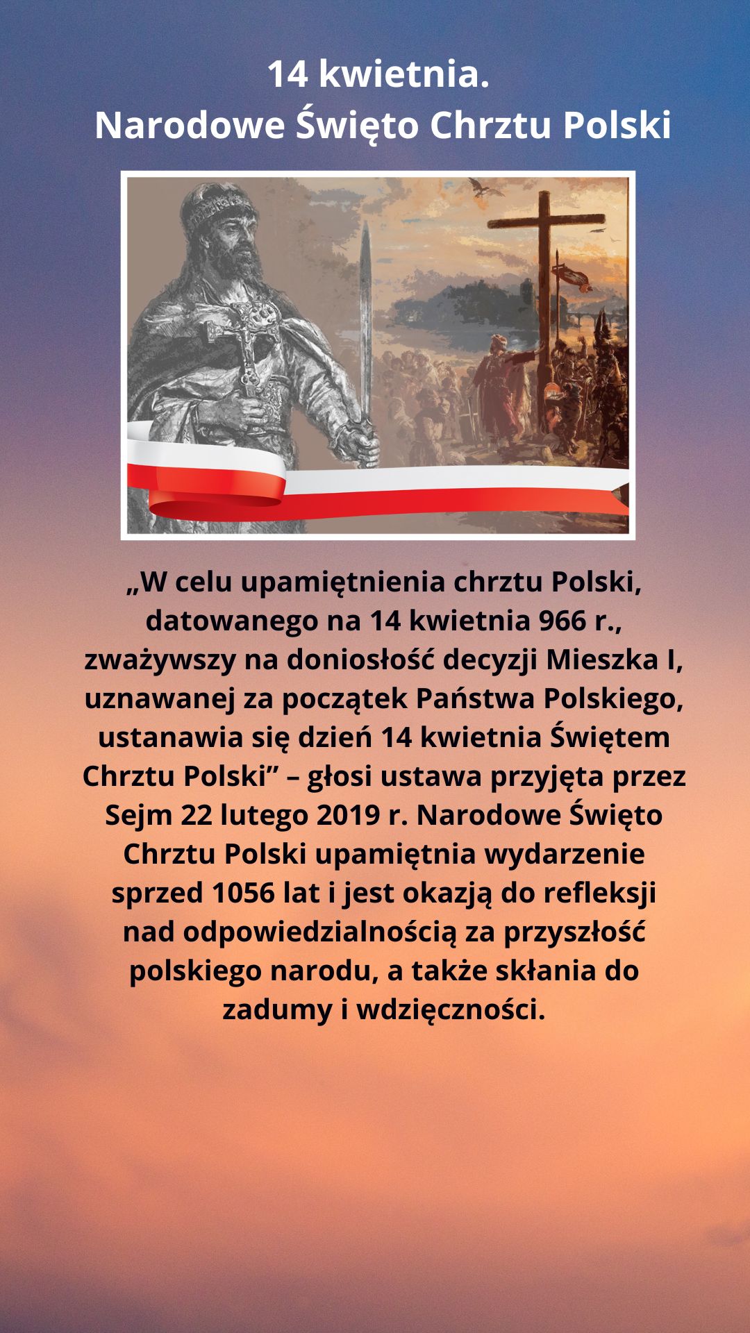 14 kwietnia. Narodowe Święto Chrztu Polski