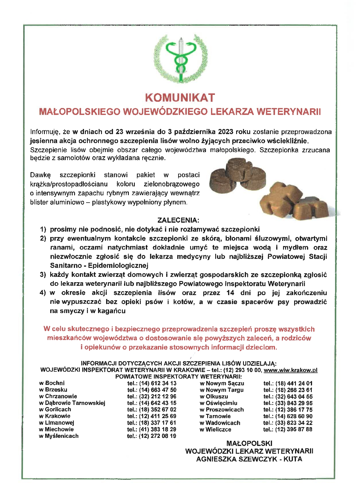 Akcja szczepienia lisów