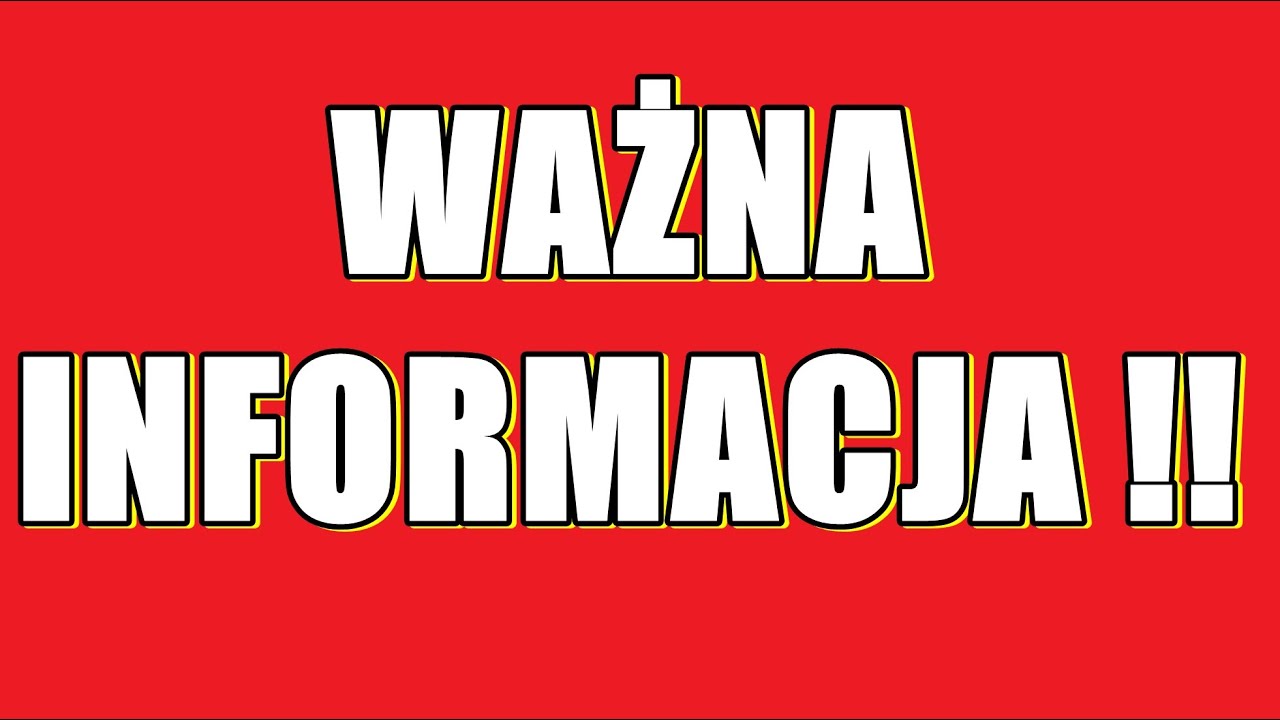 INFORMACJA!!!