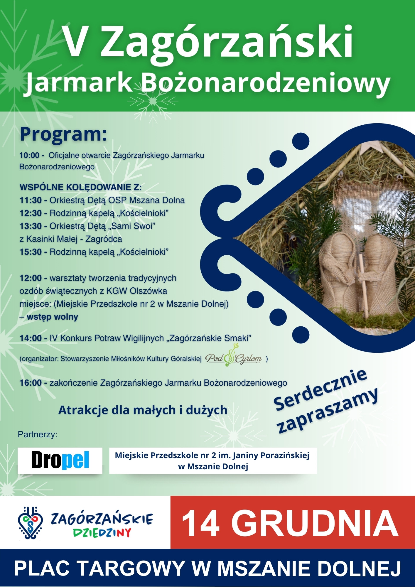 To będzie już piąta edycja Zagórzańskiego Jarmarku Bożonarodzeniowego!