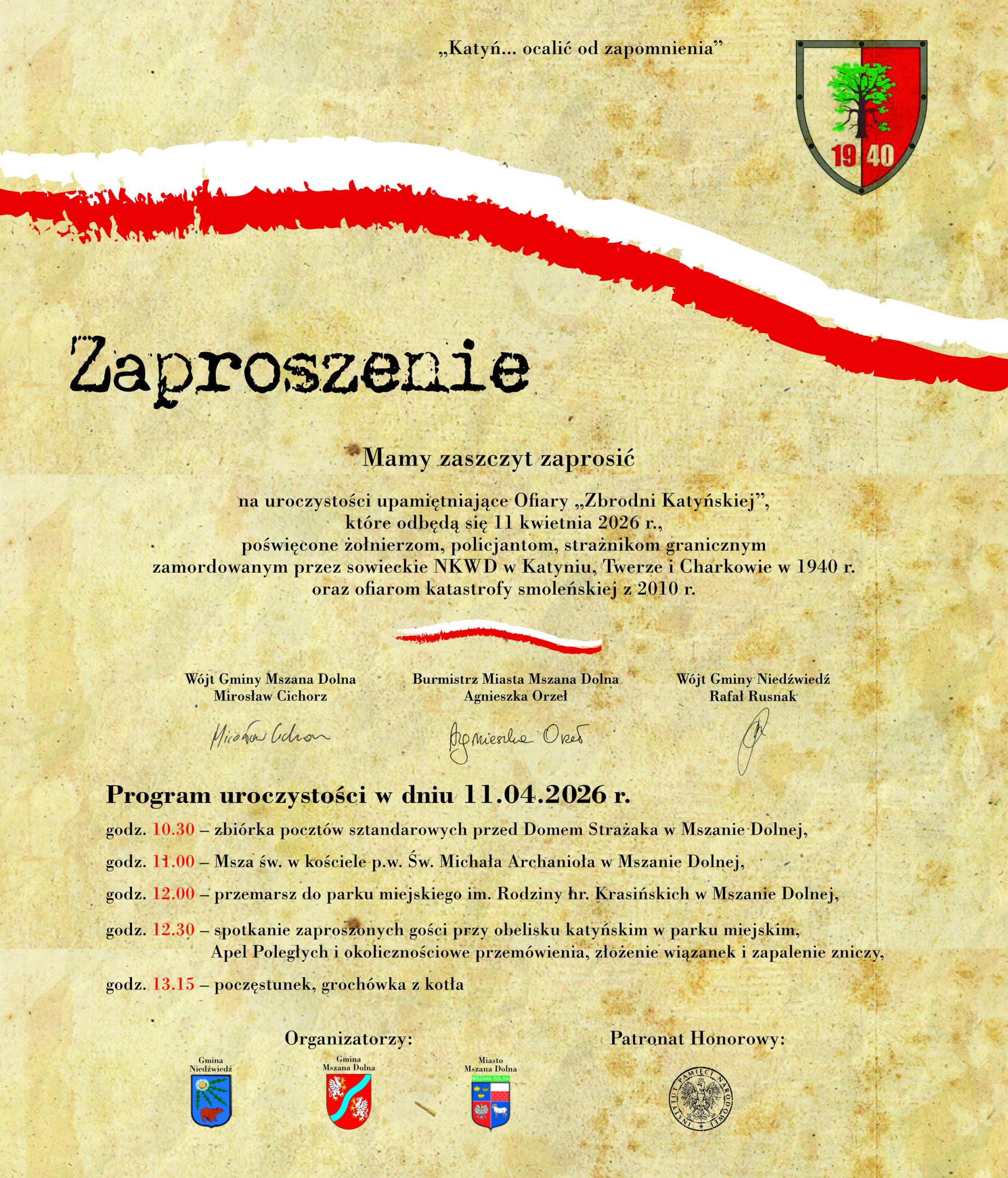 Zaproszenie na uroczystość