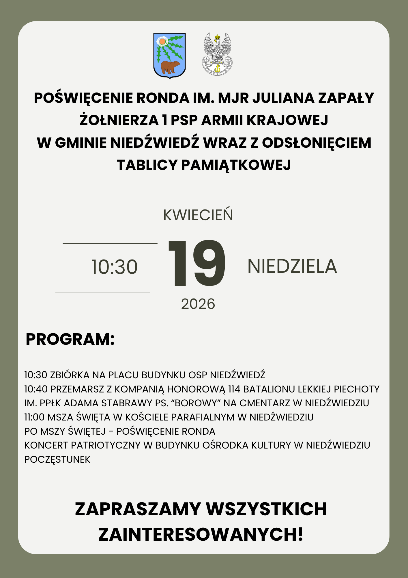 Zaproszenie na uroczystość